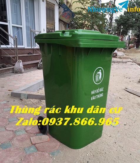 Ảnh Thùng gom rác khu dân cư, thùng rác công nghiệp, thùng rác nhựa HPDE