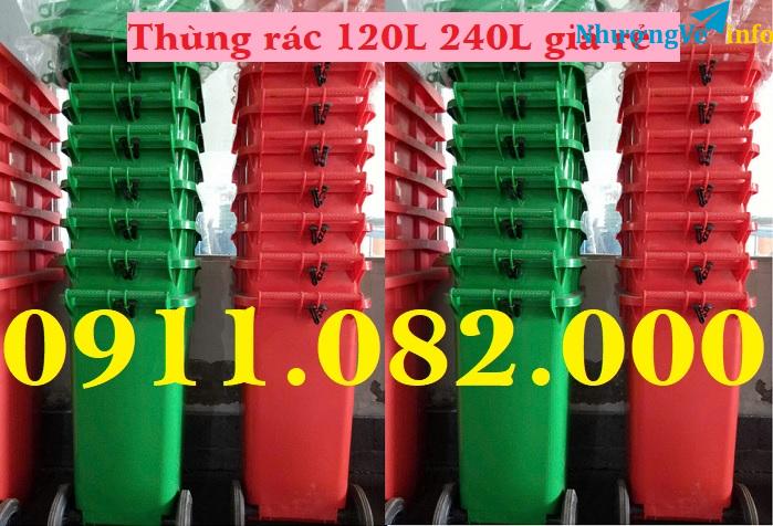 Ảnh Cung cấp thùng rác phân loại 120 lít 240 lít giá rẻ tại vĩnh long- lh 0911082000