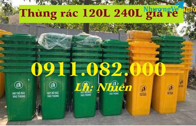 Ảnh Điểm bán thùng rác 120l 240l giá rẻ tại các tỉnh miền tây- thùng rác chất lượng- lh 0911082000
