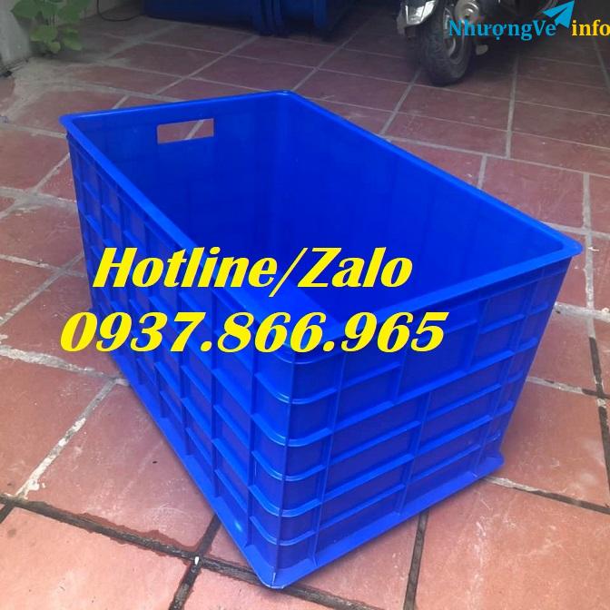 Ảnh Thùng có 5 bánh xe, thùng nhựa nguyên sinh, thùng nhựa dùng trong nhà xưởng