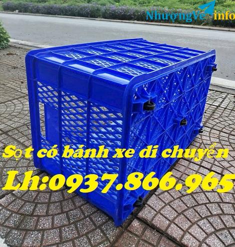 Ảnh Sọt có bánh xe dễ di chuyển, sọt kéo hàng trong nhà máy, sọt 5 bánh xe