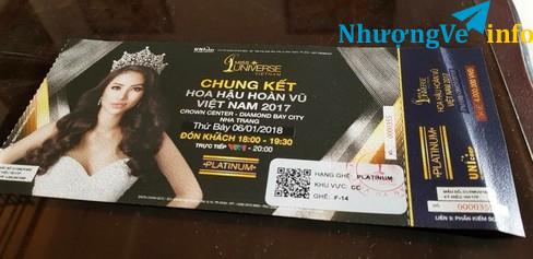 Ảnh Thanh lý 2 vé Chung Kết Hoa Hậu Hoàn Vũ