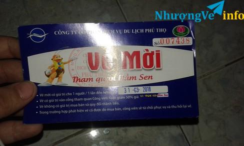Ảnh Mình muốn bán vé của Đầm Sen khô ạ